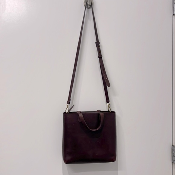 Madewell Maroon Zip-Top Transport Crossbody - Picture 1 of 4
